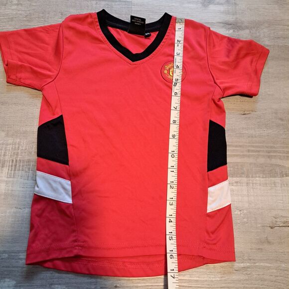 Official Manchester United Vintage Soccer Jersey Sewn On Patch Youth Size 4/5 - Picture 7 of 7